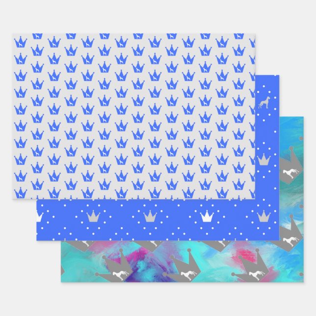 Royal Great Danes Graphical Wrapping Paper Sheets (Set)