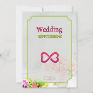Royal Green Floral Art Wedding Invitation