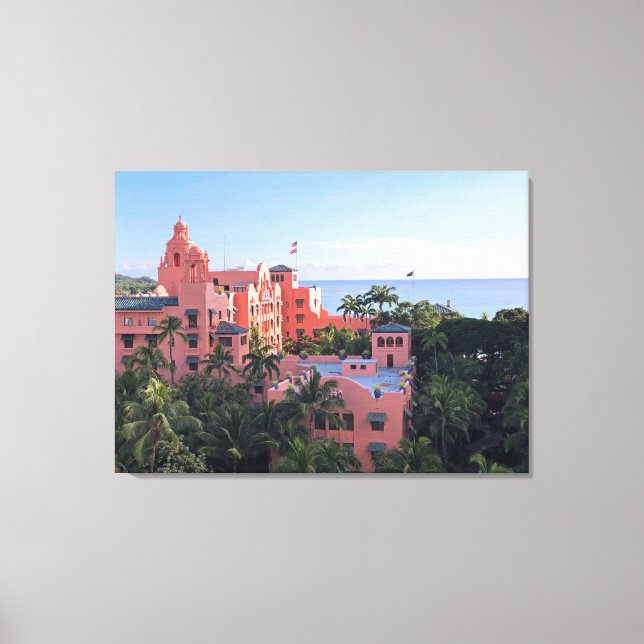 Royal Hawaiian Hotel Canvas Print (Front)