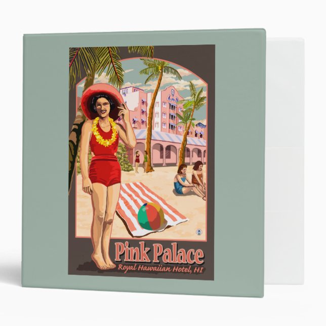 Royal Hawaiian Hotel in Hawaii 3 Ring Binder (Front/Inside)