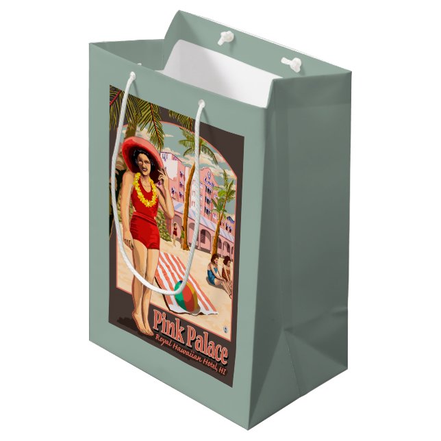 Royal Hawaiian Hotel in Hawaii Medium Gift Bag (Front Angled)