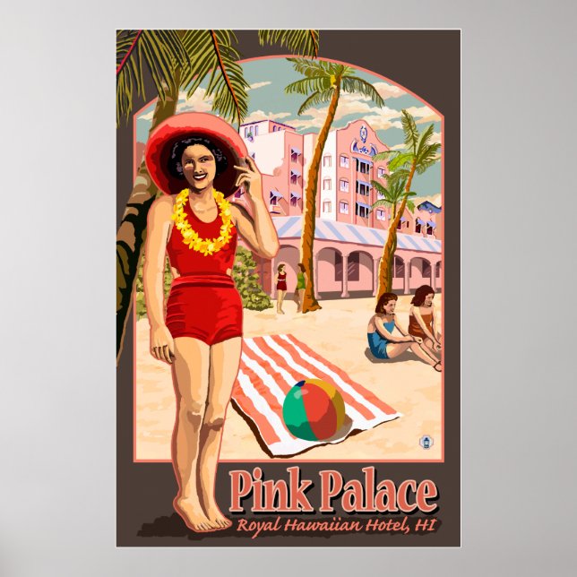 Royal Hawaiian Hotel in Hawaii Poster (Front)