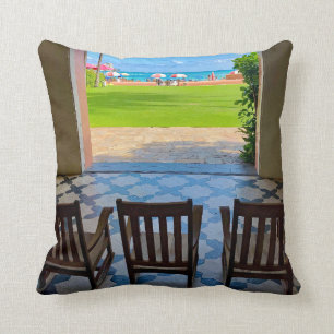 Royal Hawaiian Hotel Throw Pillow