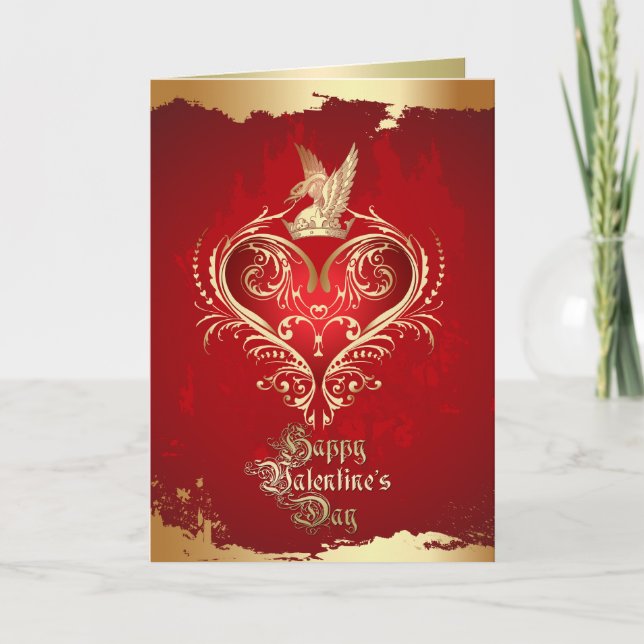 Royal Heart Valentine Holiday Card (Front)