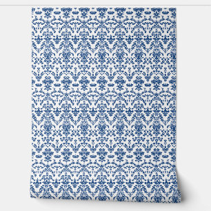 Royal Heirloom Petite - Blue, White Wallpaper