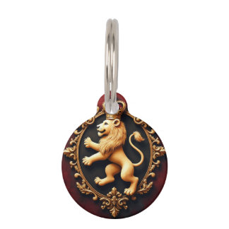 Royal Heraldic Tapestry Pattern Pet ID Tag