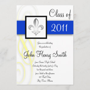 Royal High School Graduation Invitation in Blue