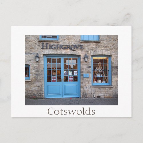 Royal Highgrove Shop in Tetbury UK white postcard