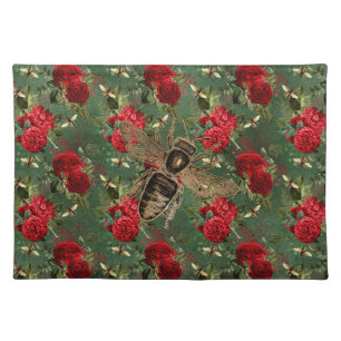 Royal Honeybees and Roses Cloth Placemat