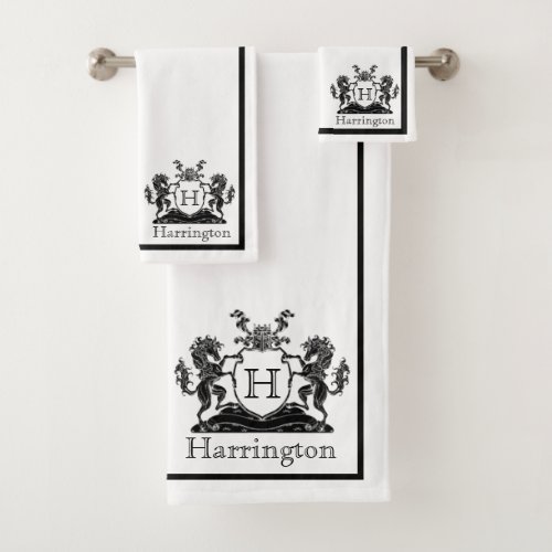 Royal Horse Crest Bathroom Towel Set