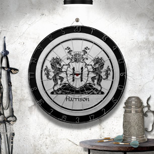 Royal Horse Crest Monogram Dart Board