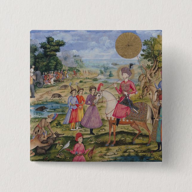 Royal Hunt, from Isfahan, Iran Button (Front)