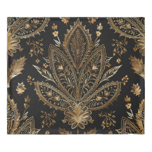 Royal Indian Luxury Black & Gold Duvet Cover