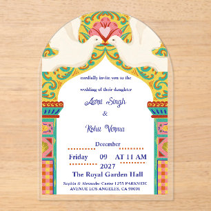 Royal Indian Wedding Invitation Gold Traditional