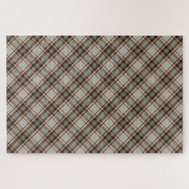 Royal Inspired Tartan Plaid Pattern Design Jigsaw Puzzle (Horizontal)