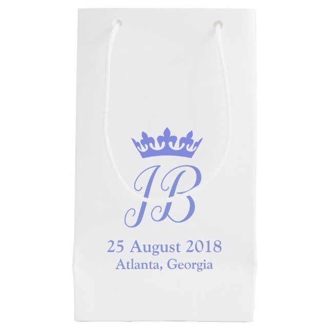Royal Inspired Wedding Favor Gift Bag (Front)