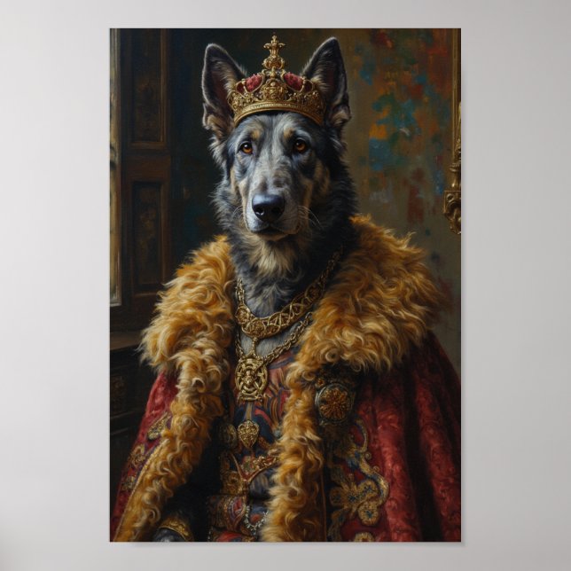 Royal Irish Wolfhound Portrait Poster (Front)