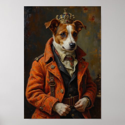 Royal Jack Russell Terrier Portrait Poster