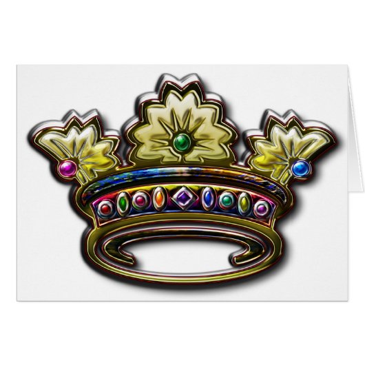 Royal jeweled crown cards (Front Horizontal)