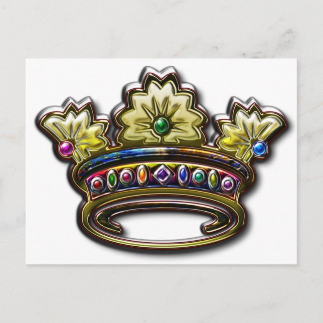 Royal jeweled crown postcard (Front)