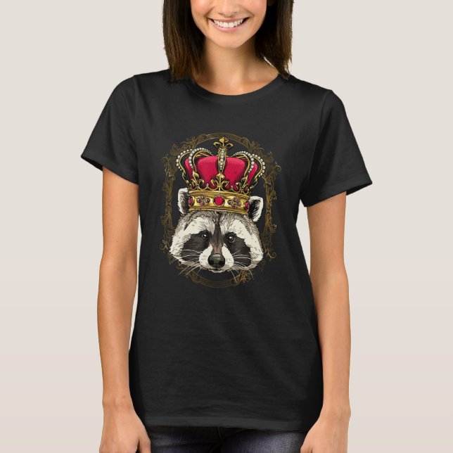 Royal King Queen Raccoon Princess Trash Panda Racc T-Shirt (Front)