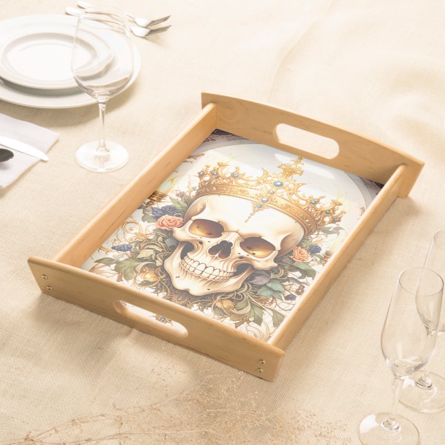 Royal King Skull Serving Tray (Front)