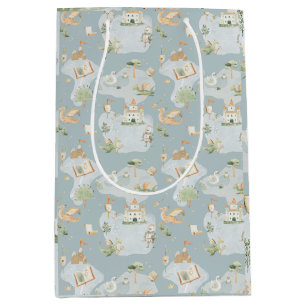 Royal Kingdom castle Dragon Blue map Medium Gift Bag