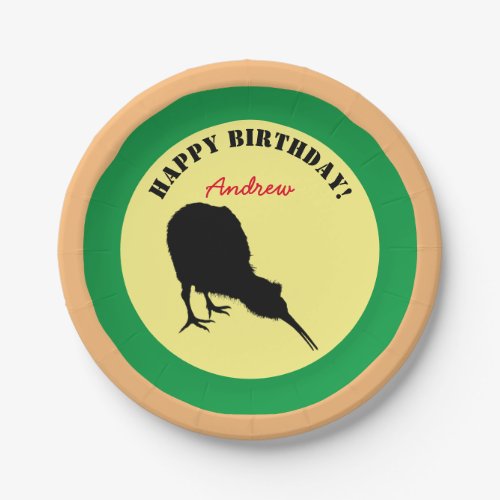 Royal Kiwi Happy Birthday Zealand Bird Party Paper Plates