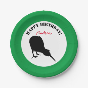 Royal Kiwi, Happy Birthday, Zealand Bird (Party) Paper Plates
