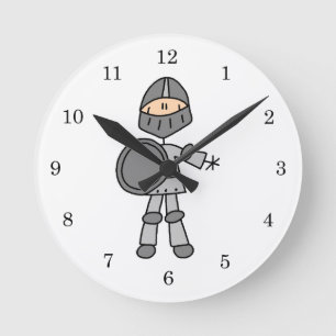 Royal Knight Round Clock