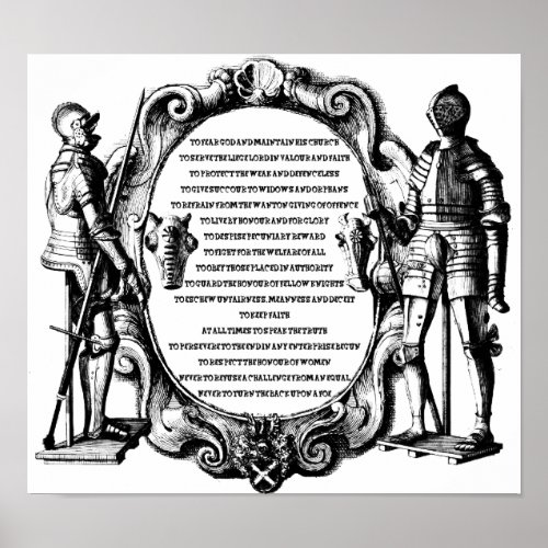 Royal Knights Code medieval Renaissance art Poster