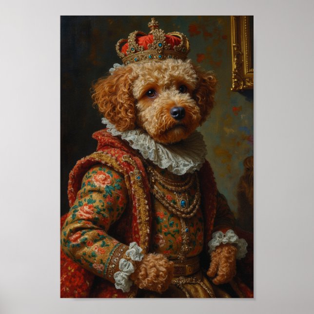 Royal Lagotto Romagnolo Portrait Poster (Front)