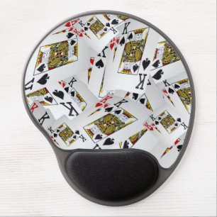 "Royal Layer: A Stack of Kings Poker Cards" Gel Mouse Pad