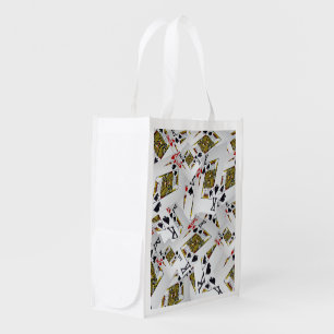 "Royal Layer: A Stack of Kings Poker Cards" Grocery Bag