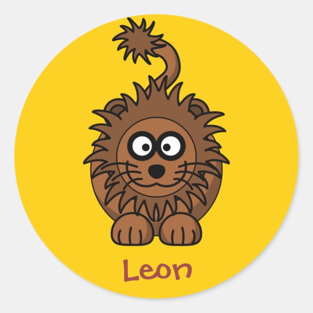 Royal lion classic round sticker (Front)