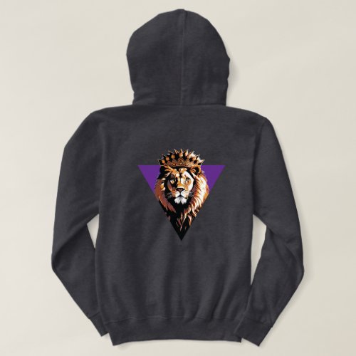 Royal Lion Purple Triangle  Hoodie
