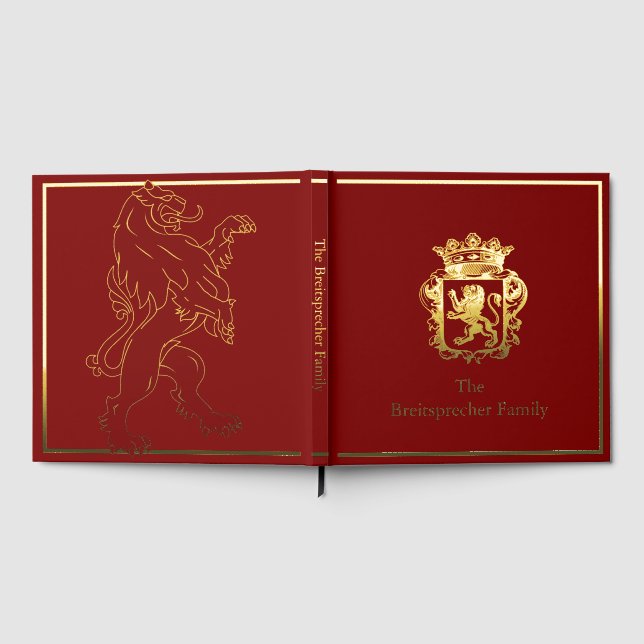 Royal Lion Scrapbook Photo Album Foil Foil Guest Book (Full)