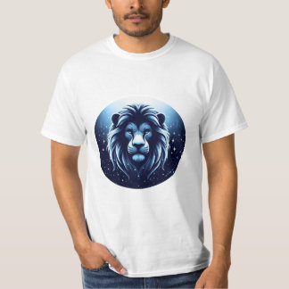 Royal Lion with Crown Majestic Castle & Lightning T-Shirt