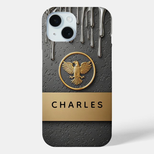 🦅 Royal Liquid Gold Eagle  Metallic Drip Luxury ✨ Case-Mate iPhone Case (Back)