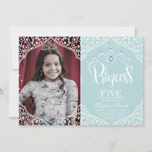 Royal Little Princess Photo Invitation