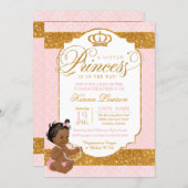 Royal Little Princess Pink and Gold Baby Shower Invitation (Front/Back)