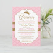 Royal Little Princess Pink Baby Shower Invitation (Standing Front)