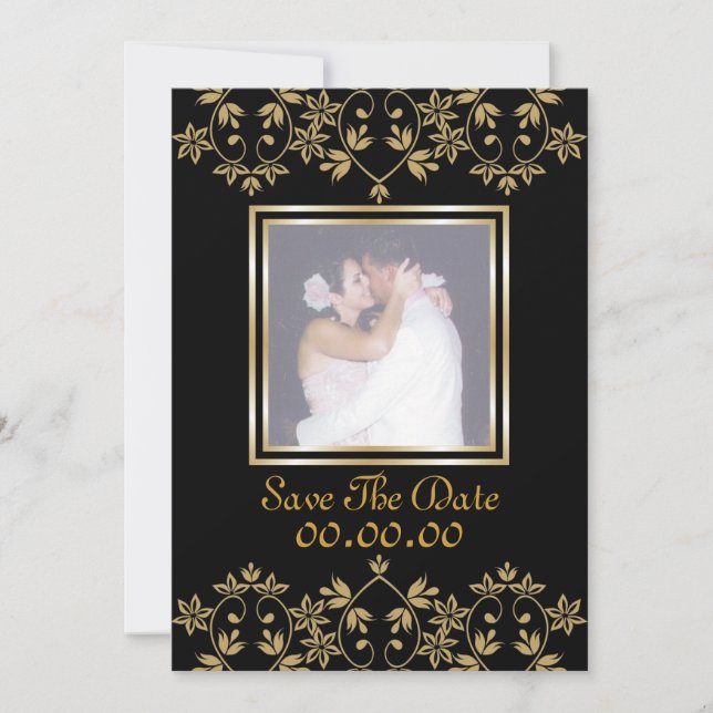 Royal Luxurious Save The Date Photo Invitations (Front)