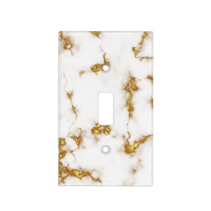 Royal luxury elegant Marble Gold design Light Switch Cover