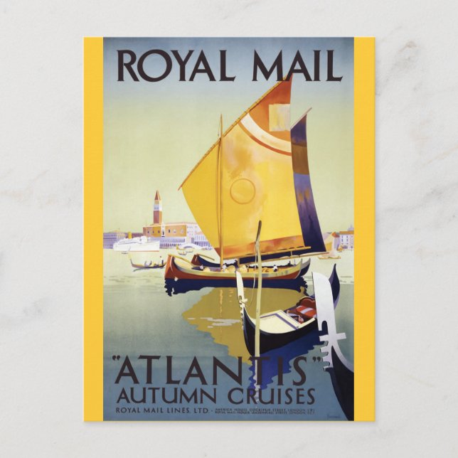 Royal Mail "Atlantis" Autumn Cruises Postcard (Front)