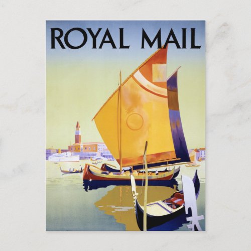 Royal Mail Atlantis Cruise Vintage Poster Restored Postcard