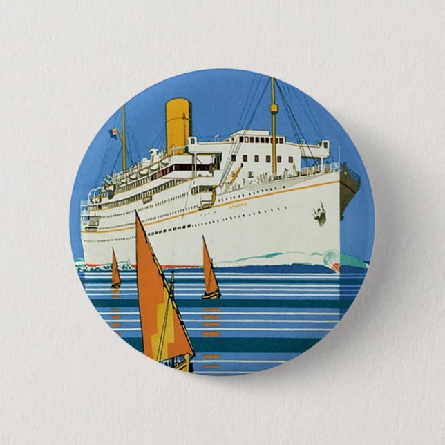 Royal Mail "Atlantis Cruises" Button (Front)