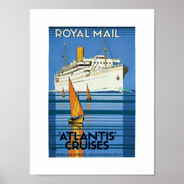 Royal Mail "Atlantis Cruises" Poster (Front)