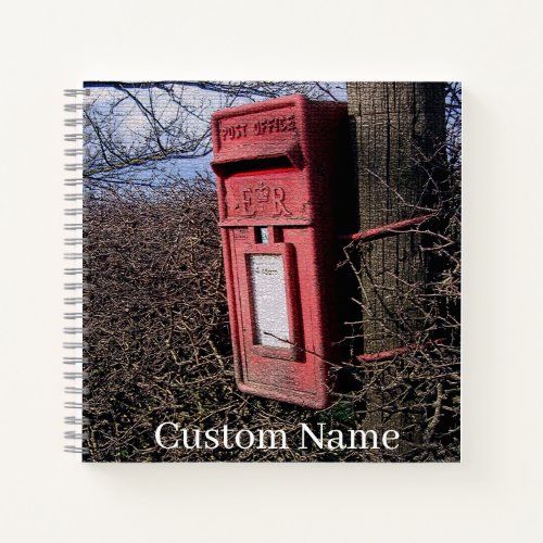 Royal Mail Postbox Rural English Countryside Notebook
