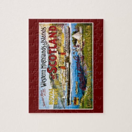 Royal Mail Steamers Scotland Glasgow Vintage Jigsaw Puzzle